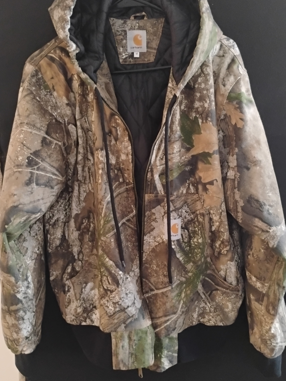 Carhartt Men's Realtree Camo Insulated Hooded 90's Jacket - Brown/Green🔥🔥🔥